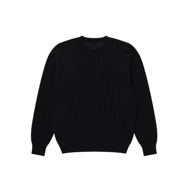 PRET-A-PORTER KNIT CREW SWEATER BLACK
