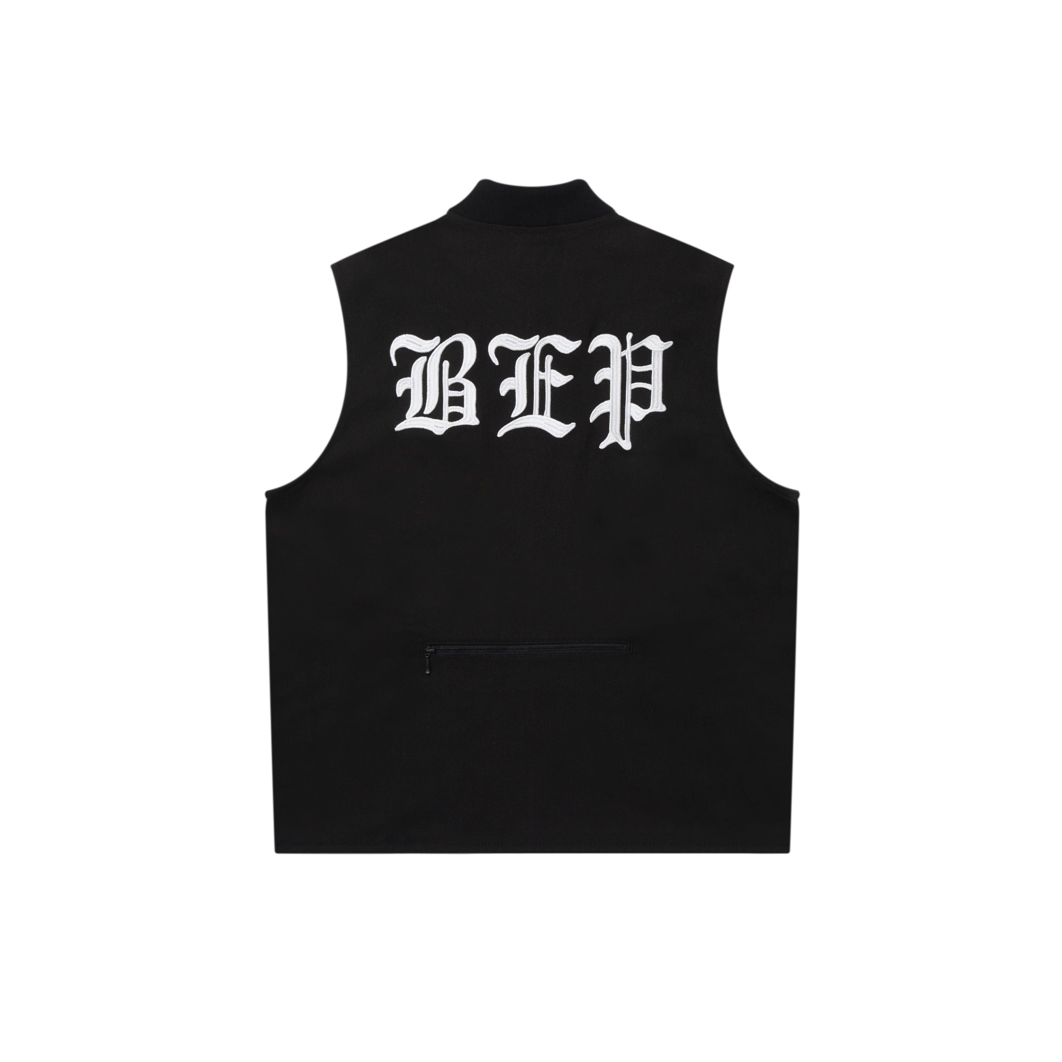3 LETTER OE WASHED BIKER VEST BLACK – BlackEyePatch