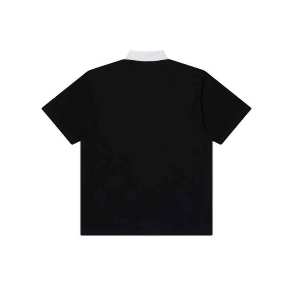 GEOMETRIC DIAL RUGBY SHIRT BLACK