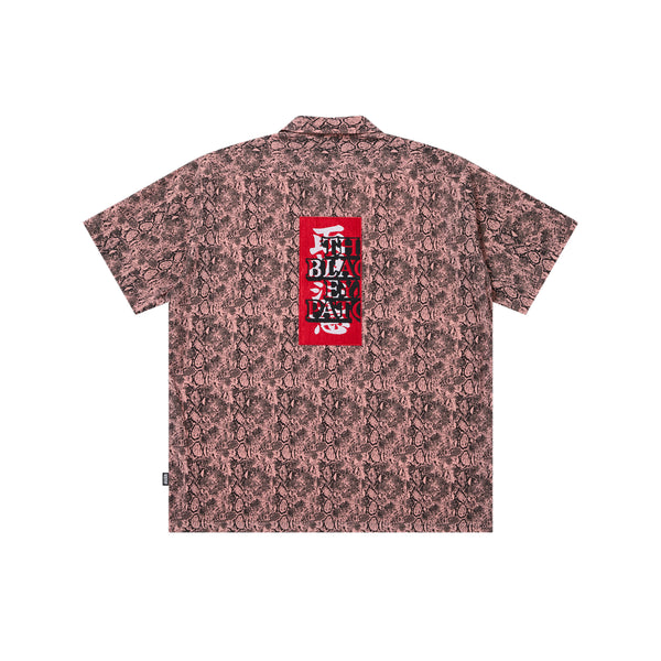 PYTHON HWC LABEL OPEN COLLARED S/S SHIRT APRICOT