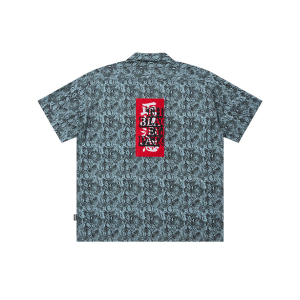 PYTHON HWC LABEL OPEN COLLARED S/S SHIRT GREEN