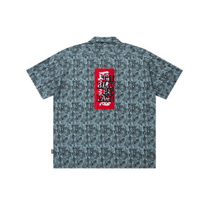 PYTHON HWC LABEL OPEN COLLARED S/S SHIRT GREEN