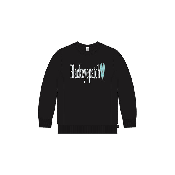 RHINESTONED HEARTBREAK LOGO CREW SWEAT