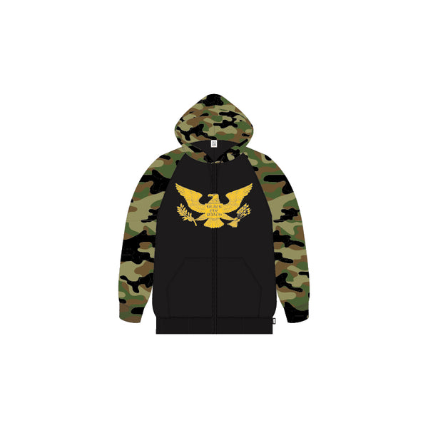 CONDOR RAGLAN ZIP HOODIE BLACK