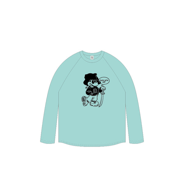 BOOTLEG MICKEY RAGLAN L/S TEE MINT GREEN