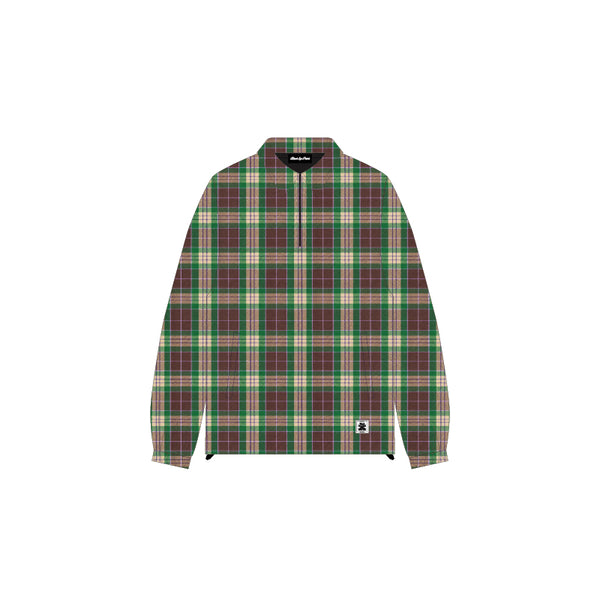 HALF ZIP FLANNEL PULLOVER
