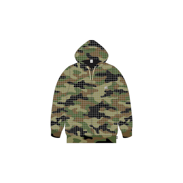 SMALL OG THERMAL ZIP HOODIE WOODLAND CAMO