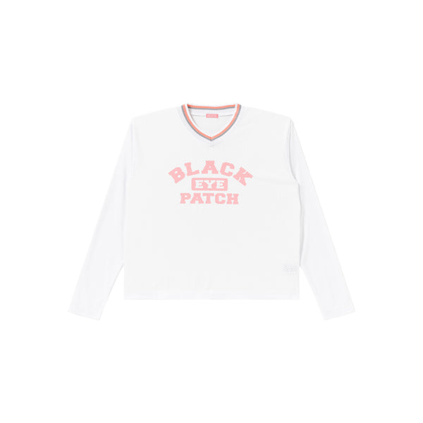 College Logo Hockey Jersey, White