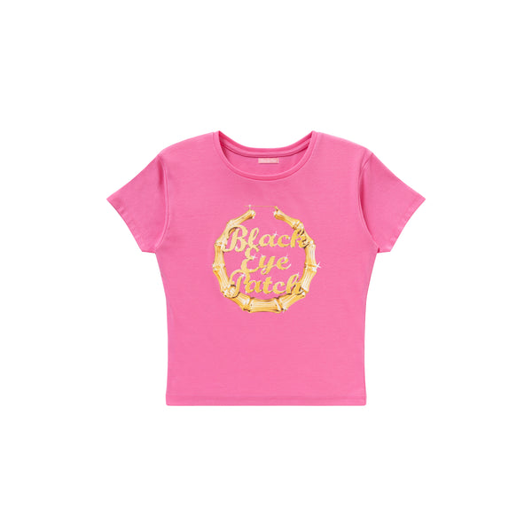 Bamboo Hoop Baby Tee (Pink)