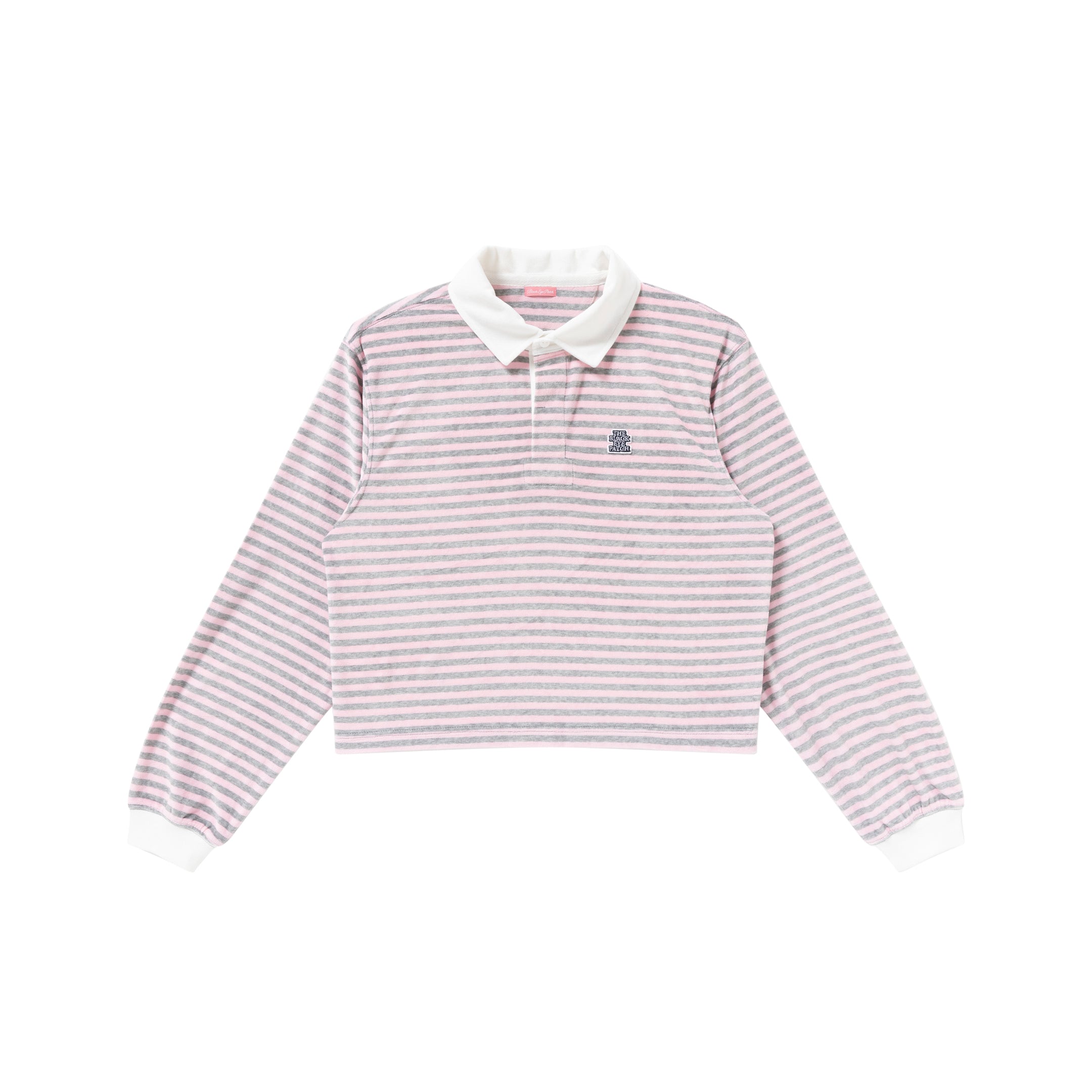 OG LABEL VELOUR L/S RUGBY SHIRT PINK