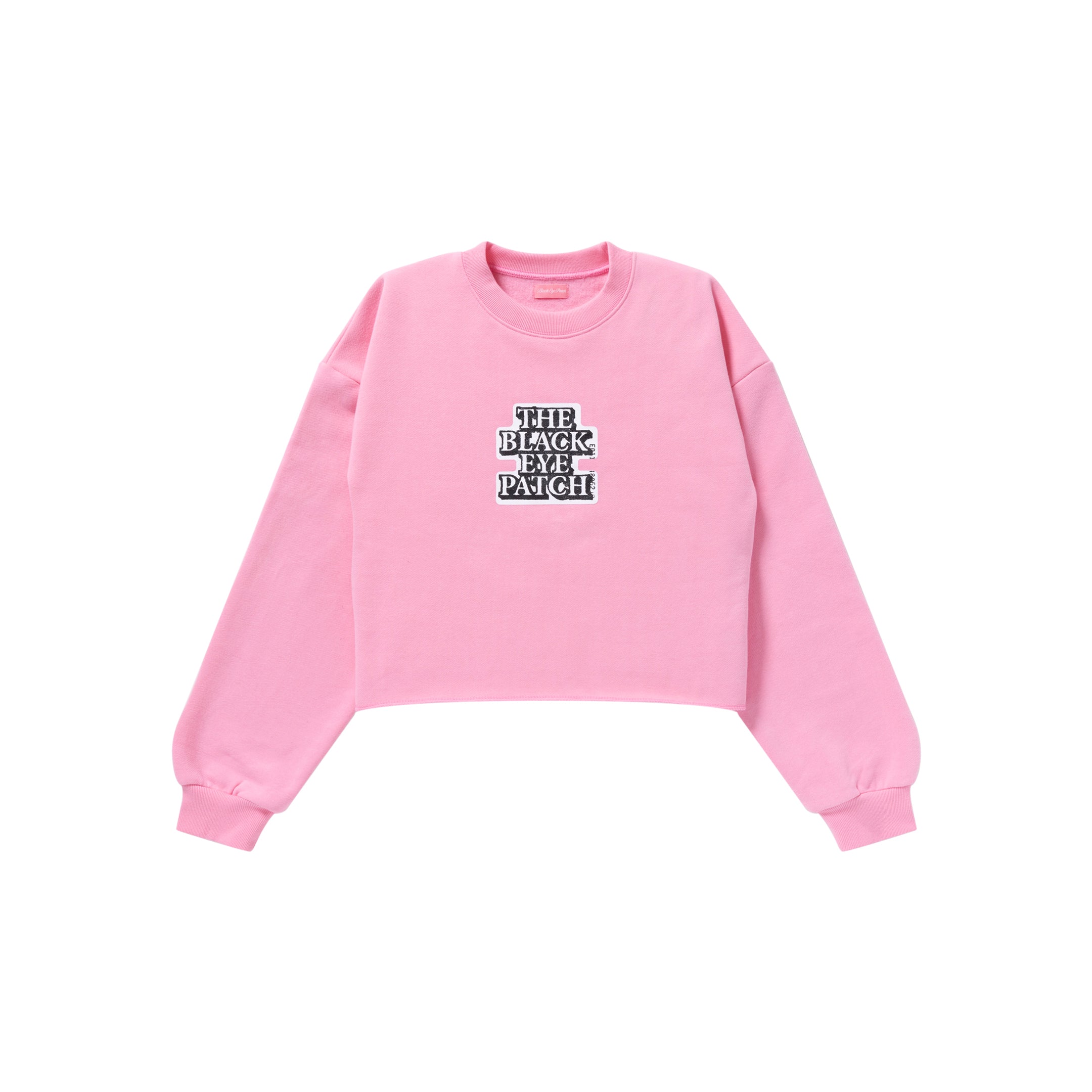 OG LABEL CROPPED CREW SWEAT PINK – BlackEyePatch