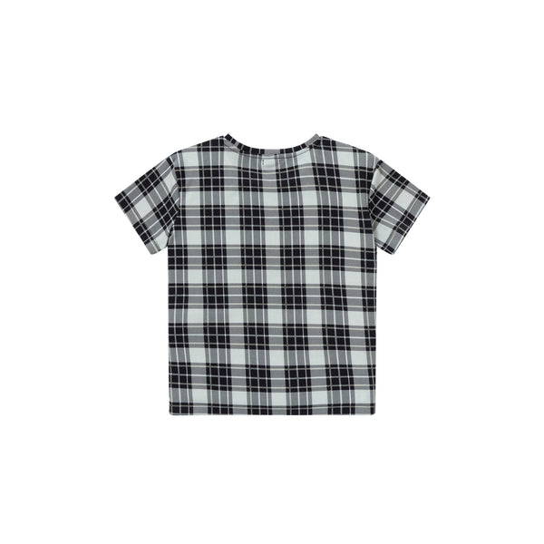 RICH BOYS CHECKED TEE BLACK