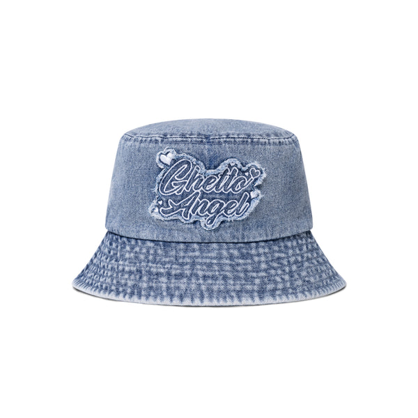 GHETTO ANGEL DENIM BUCKET HAT