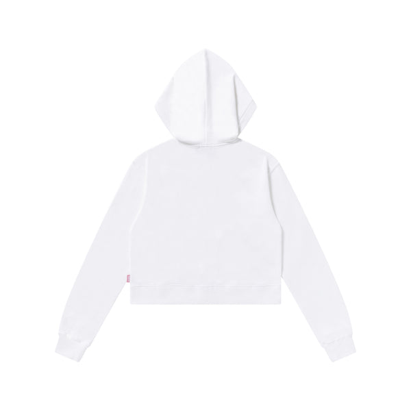 SMALL OG LABEL ZIP HOODIE WHITE