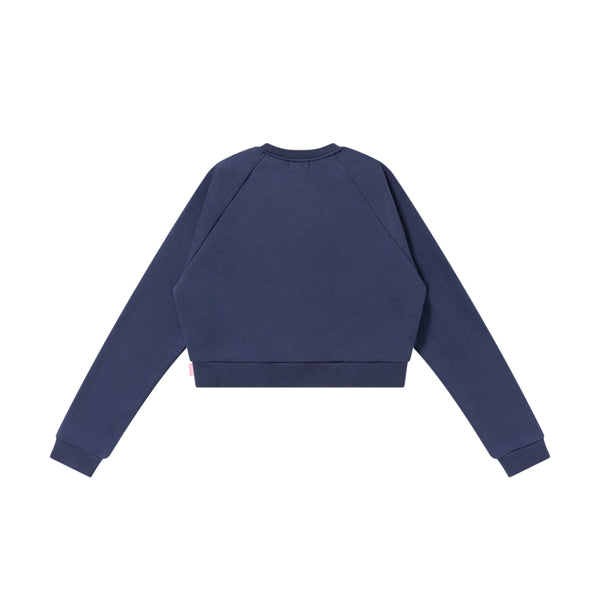 ASCII ART EMBROIDERED CREW SWEAT NAVY