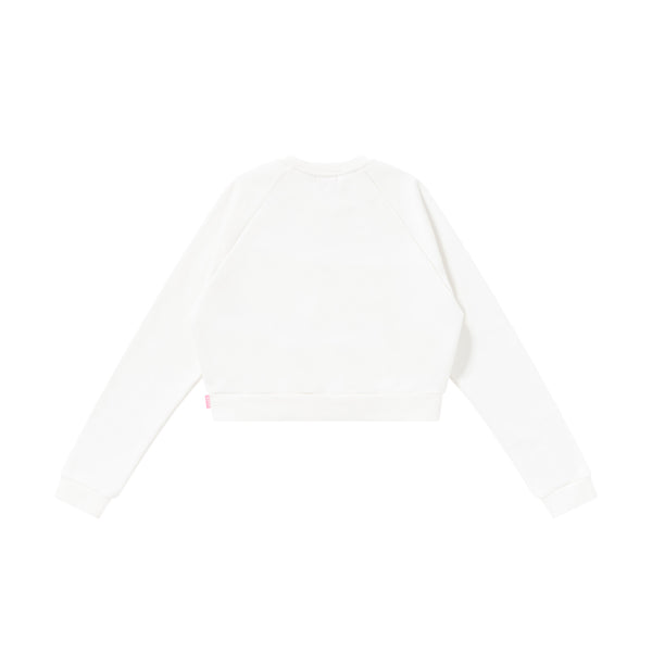 ASCII ART EMBROIDERED CREW SWEAT WHITE