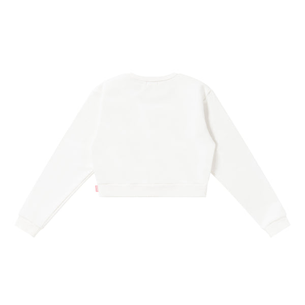 DEVIL GIRL CREW SWEAT WHITE