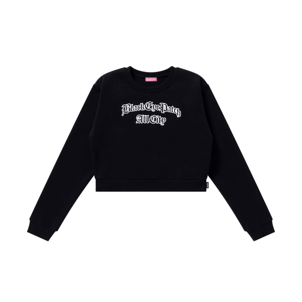 ALL CITY O.E. SPRAYED CREW SWEAT BLACK