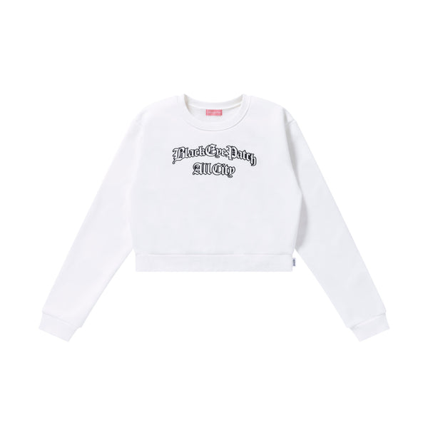 ALL CITY O.E. SPRAYED CREW SWEAT WHITE