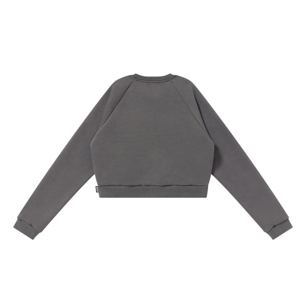 OG LABEL PATCHED RAGLAN CREW SWEAT CHARCOAL