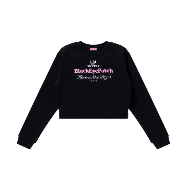 I’M BUSY CREW SWEAT BLACK