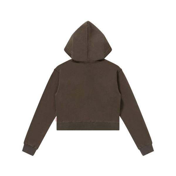 SMALL OG LABEL ZIP HOODIE OLIVE