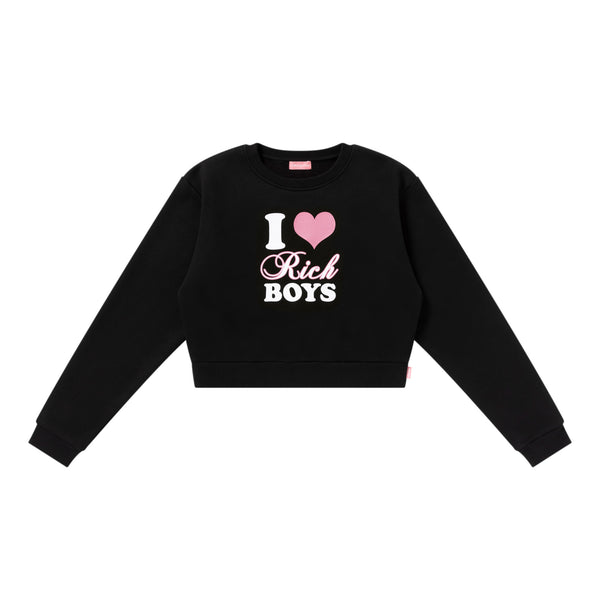 RICH BOYS CREW SWEAT BLACK