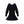 HENLEY NECK L/S KNITTED DRESS BLACK