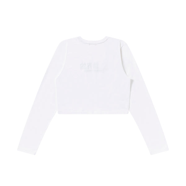 WORLD FAMOUS OG CROPPED L/S TEE WHITE