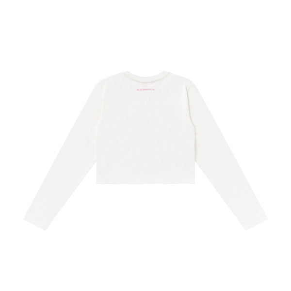 DRAGONS CROPPED L/S TEE WHITE