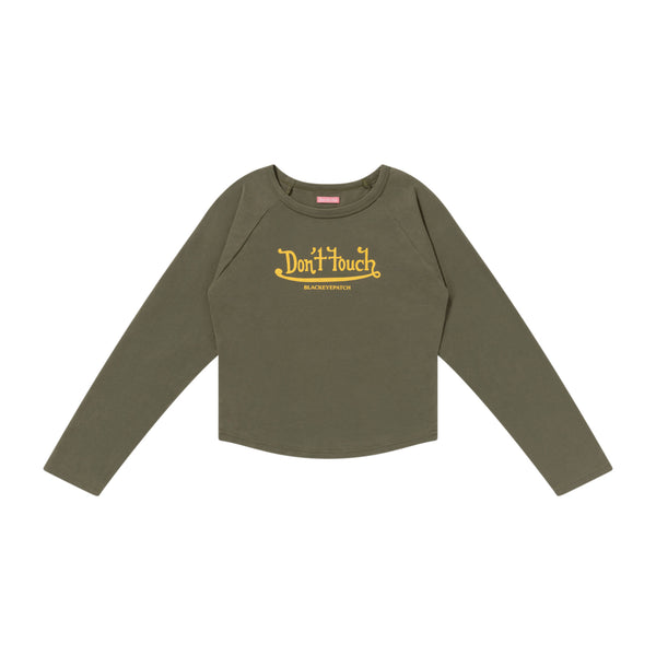 DON’T TOUCH RAGLAN L/S TEE OLIVE