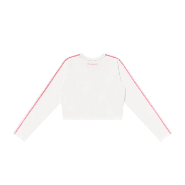 SMALL OG LABEL CROPPED L/S TEE WHITE