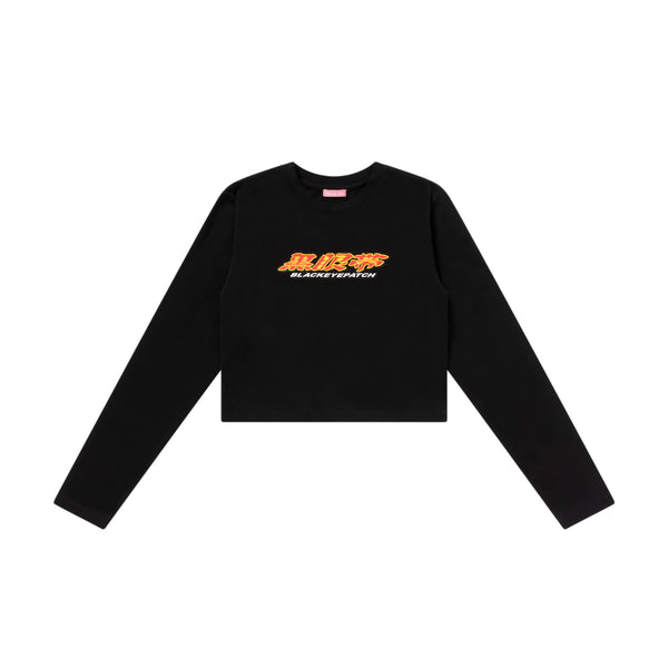 KUROGANTAI CROPPED L/S TEE BLACK