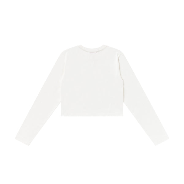 KUROGANTAI CROPPED L/S TEE WHITE