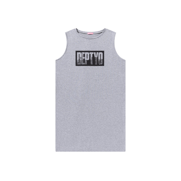 BEPTYO TANKTOP DRESS HEATHER GRAY