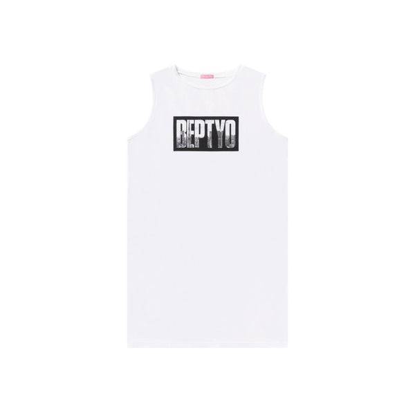 BEPTYO TANKTOP DRESS WHITE