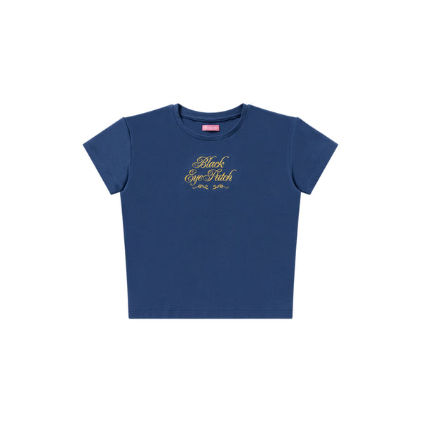 DECOR SCRIPT BABY TEE NAVY