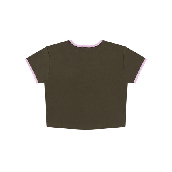 CROWN TAG RINGER TEE KHAKI