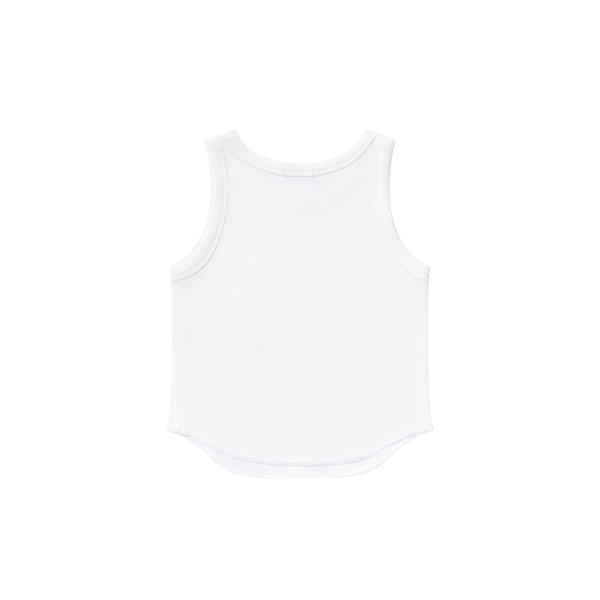 HIBISCUS OG LABEL CROPPED TANK WHITE