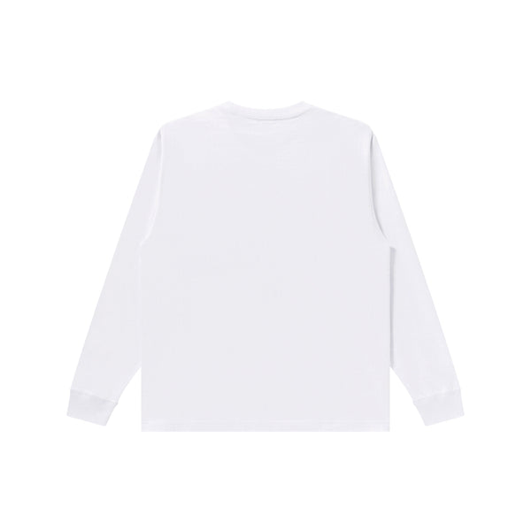 FLAMED OG LABEL L/S TEE WHITE