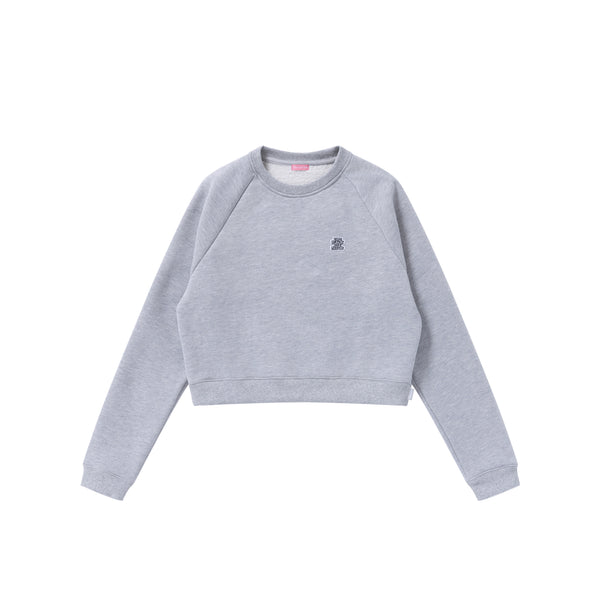 SMALL OG LABEL RAGLAN CREW SWEAT GRAY