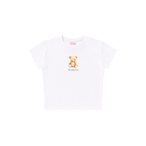 TEDDY BEAR BABY TEE WHITE