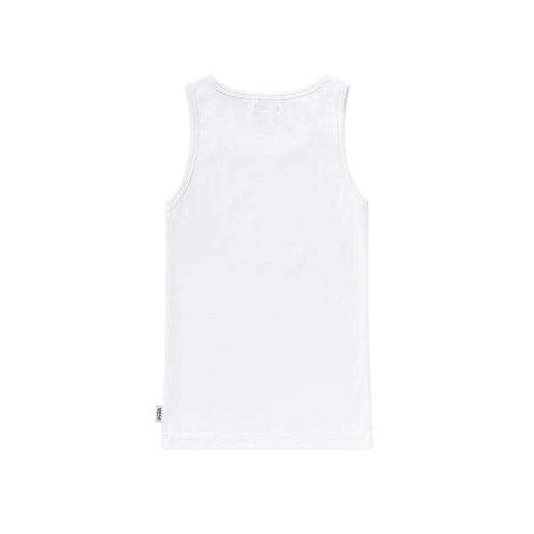 OG LABEL RIBBED TANK WHITE