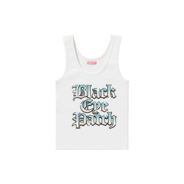 BLACKLETTER AIRBRUSH TANK WHITE