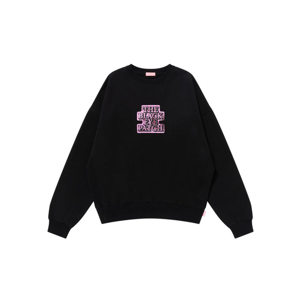 DOLLAR BILL OG LABEL LOOSE FIT CREW SWEAT BLACK