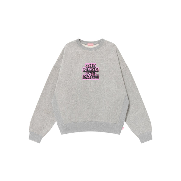 DOLLAR BILL OG LABEL LOOSE FIT CREW SWEAT HEATHER GRAY