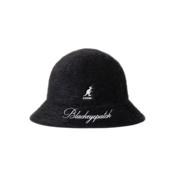 SCRIPT LOGO FAUX FUR KANGOL HAT BLACK