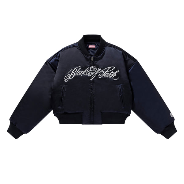 LOW SCRIPT STADIUM JACKET NAVY