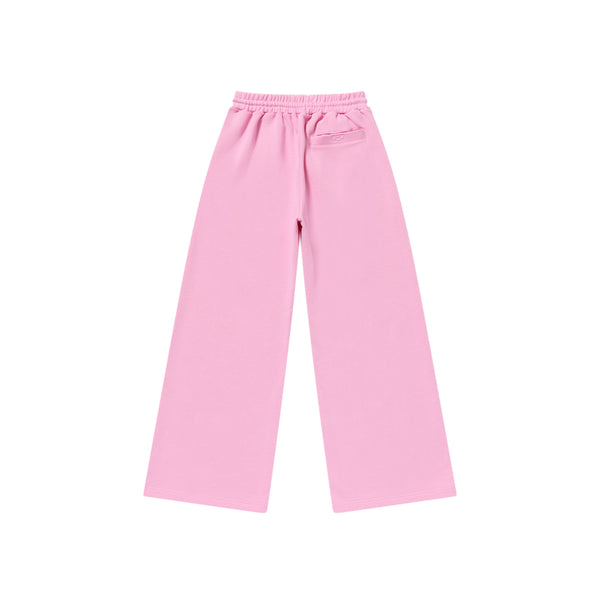 RHINESTONE BIG SCRIPT SWEAT PANTS PINK