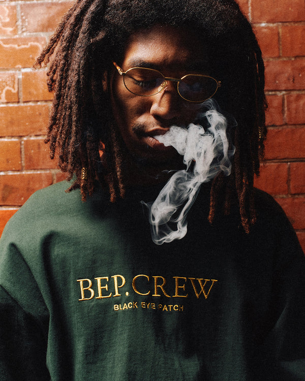 BEP CREW LOGO L/S TEE GREEN